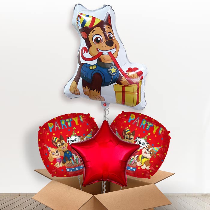 Giant Chase Shaped Helium Balloon in a Box-1 x Giant Balloon and 2 Themed Balloons and 1 Plain Balloon 