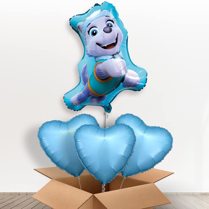 Giant Everest Paw Patrol Helium Balloon in a Box - With 3 Plain Balloons | Party Save Smile