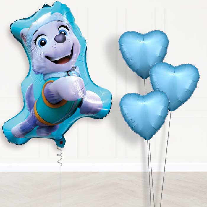 Giant Everest Paw Patrol Balloon Bouquet Delivery - Plain Bouquet | Party Save Smile