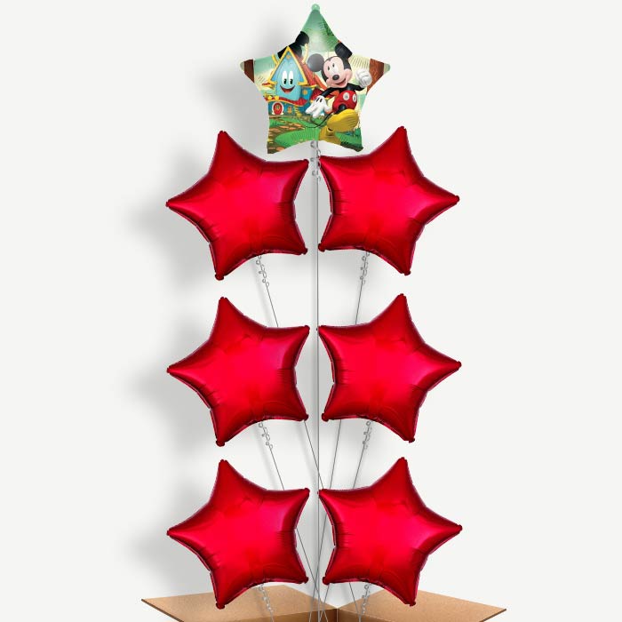 Mickey Mouse Rock the House Star Helium Balloon Arrangement | Party Save Smile