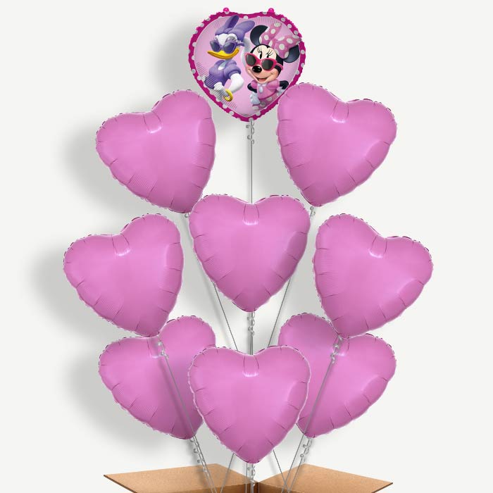 Minnie Mouse & Daisy Heart Helium Balloon Bundle | Party Save Smile