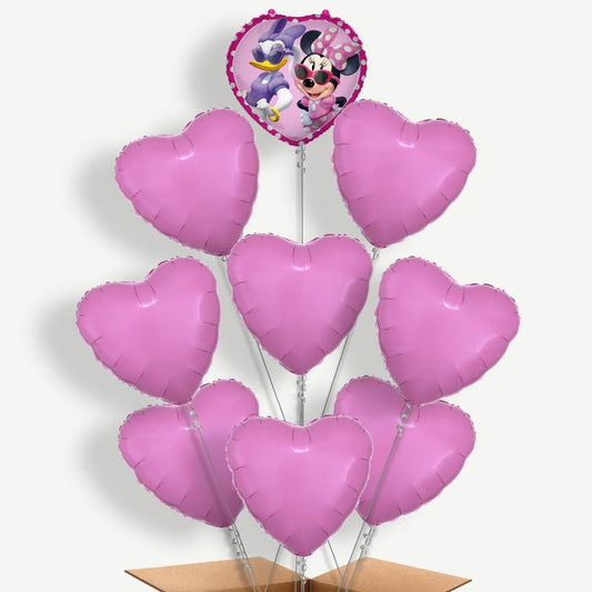 Minnie Mouse & Daisy Heart Helium Balloon Bundle | Party Save Smile