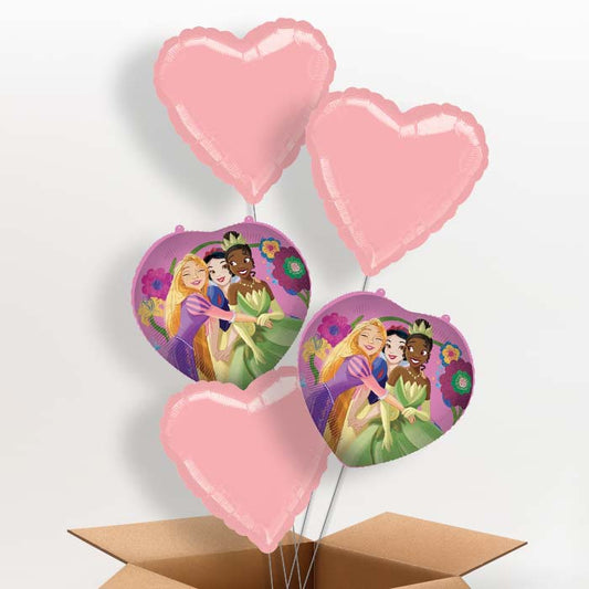 Disney Snow White, Rapunzel and Tiana Helium Balloon in a Box - 5 Balloon | Party Save Smile