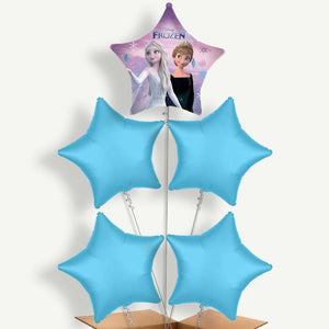 Frozen Wind Spirit Star 5 Helium Cluster Balloons