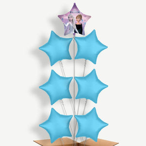 Frozen Wind Spirit Star 7 Helium Balloon Arrangement
