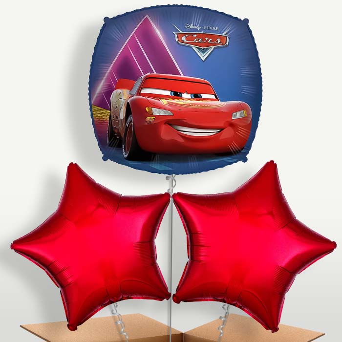 Cars Lightning McQueen Helium Balloon Bunch (Trio) | Party Save Smile