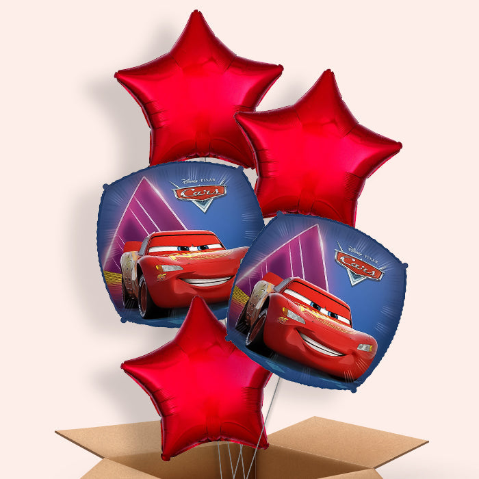 Cars Lightning McQueen Helium Balloon in a Box - 5 Balloons | Party Save Smile