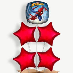 Spiderman 5 Helium Balloon Cluster