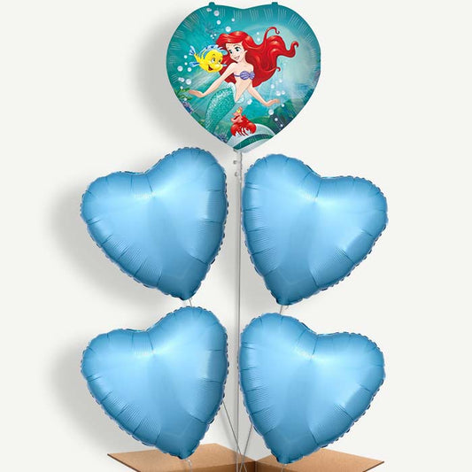 Ariel Little Mermaid Balloon Cluster Inflated with Helium | Party Save Smile