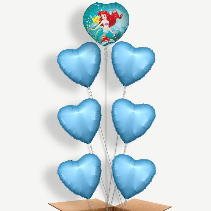 Ariel Little Mermaid Balloon Arrangement Inflated with Helium | Party Save Smile