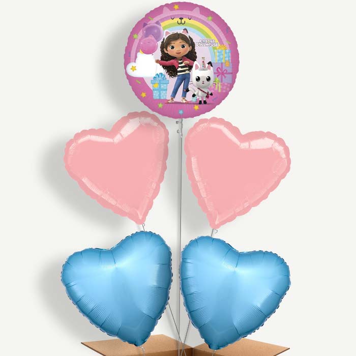 Gabby's Dollhouse Pink Helium Cluster Balloons | Party Save Smile