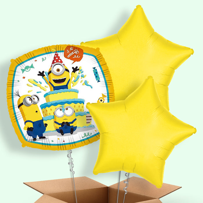 Minions Rise of Gru Helium Balloon in a Box - 3 Balloons | Party Save Smile