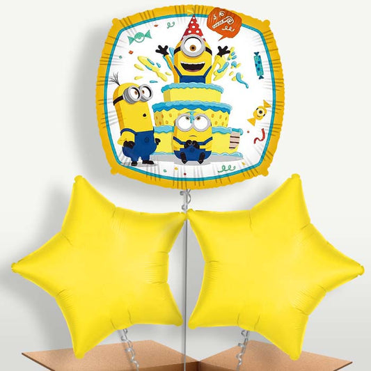 Minions Rise of Gru Balloon Bunch inflated with Helium (Trio) | Party Save Smile