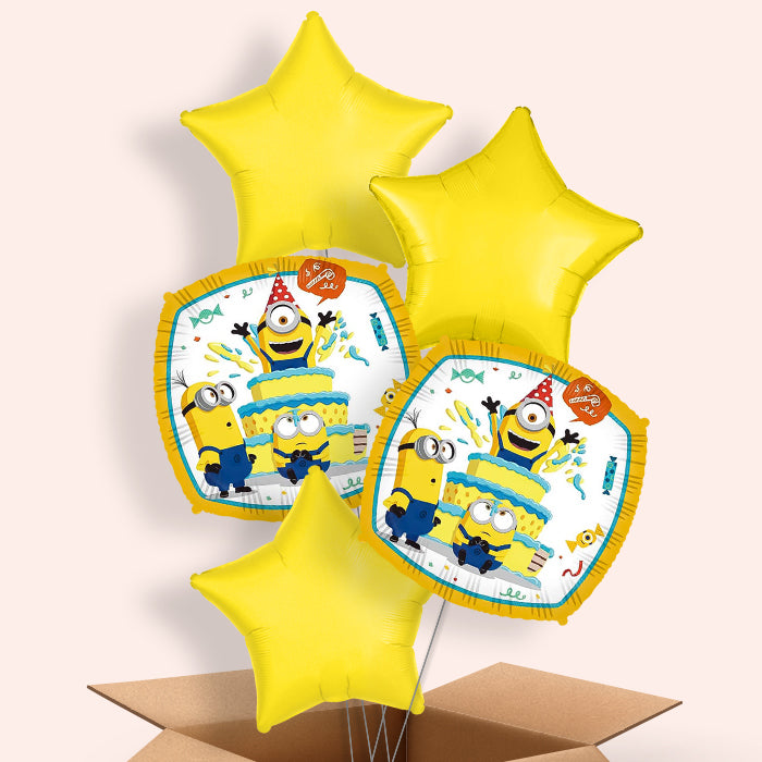 Minions Rise of Gru Helium Balloon in a Box - 5 Balloons | Party Save Smile