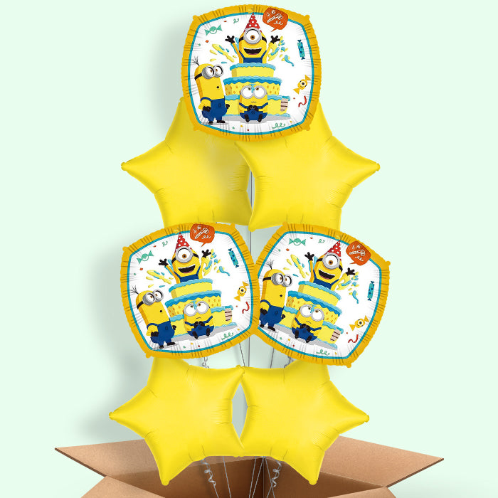 Minions Rise of Gru Helium Balloon in a Box - 7 Balloons | Party Save Smile