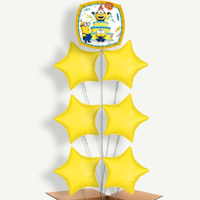 Minions Rise of Gru Balloon Arrangement Inflated with Helium | Party Save Smile