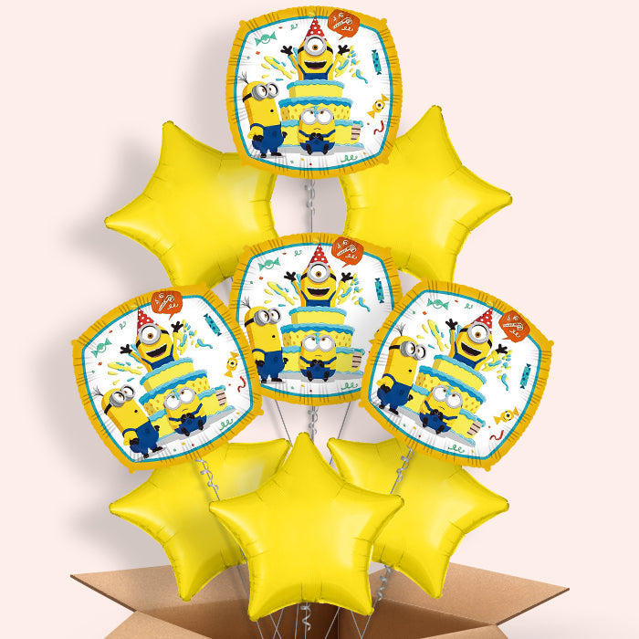Minions Rise of Gru Helium Balloon in a Box - 9 Balloons | Party Save Smile