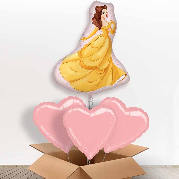Princess Belle Giant Helium Balloon in a Box | Giant Balloon + 3 Plain Balloons | Party Save Smile