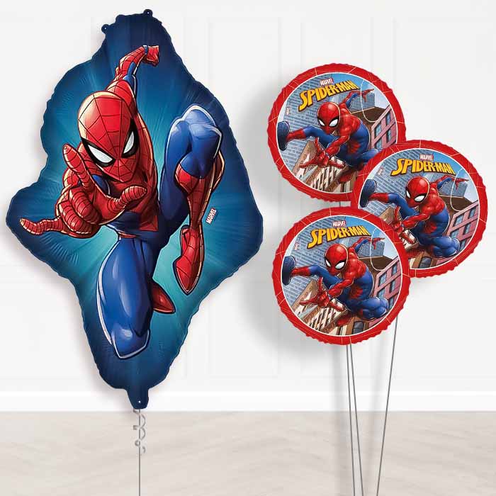 Ultimate Spiderman Balloon Bouquet Delivery | Giant Balloon + 3 Themed Balloons | Party Save Smile