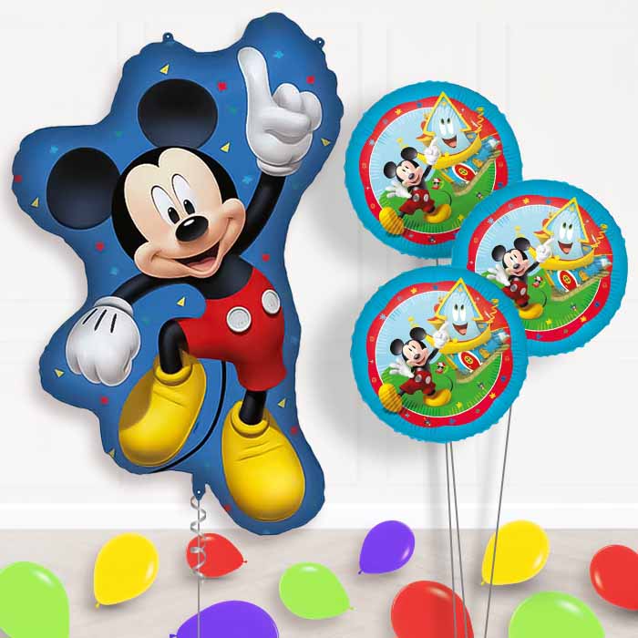 Mickey Mouse Jumping Balloon Bouquet Delivery | Giant Balloon + 3 Themed Balloons + Mini Balloons | Party Save Smile
