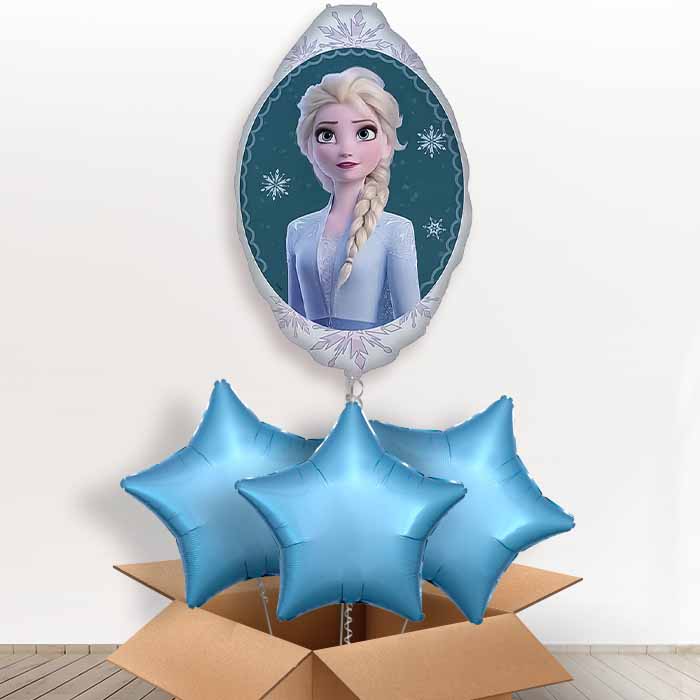 Frozen Elsa Giant Helium Balloon in a Box | Giant Balloon + 3 Plain Balloons | Party Save Smile