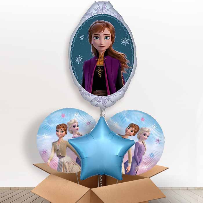 Frozen Anna Giant Helium Balloon in a Box | Giant Balloon + 2 Themed Balloons + 1 Plain Balloon | Party Save Smile