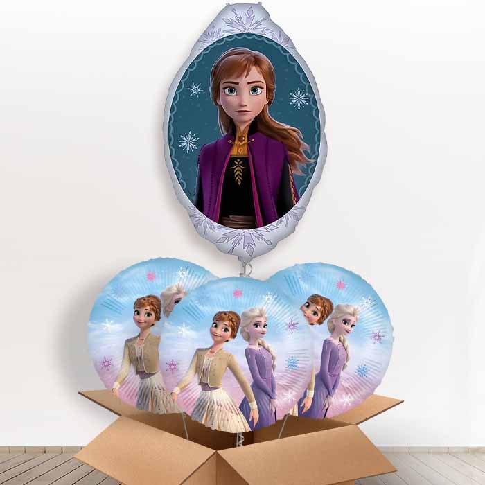 Frozen Anna Giant Helium Balloon in a Box | Giant Balloon + 3 Themed Balloons | Party Save Smile