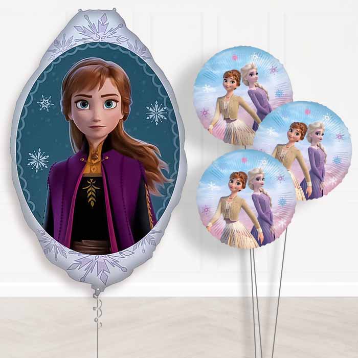 Frozen Anna Balloon Bouquet Delivery | Giant Balloon + 3 Themed Balloons | Party Save Smile