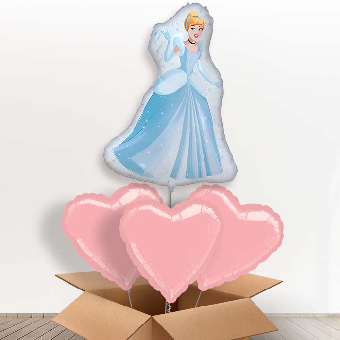 Cinderella Giant Helium Balloon in a Box | Giant Balloon + 3 Plain Balloons | Party Save Smile