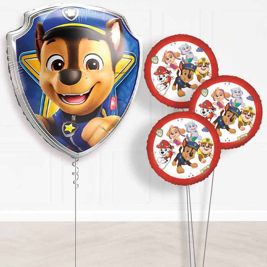 Chase Paw Patrol Balloon Bouquet Delivery | Giant Balloon + 3 Themed Balloons | Party Save Smile