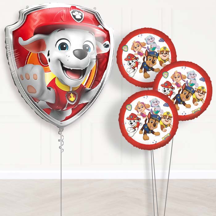 Marshall Paw Patrol Balloon Bouquet Delivery | Giant Balloon + 3 Themed Balloons | Party Save Smile