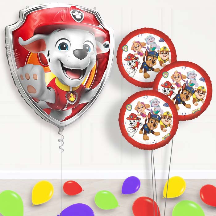 Marshall Paw Patrol Balloon Bouquet Delivery | Giant Balloon + 3 Themed Balloons + Mini Balloons | Party Save Smile