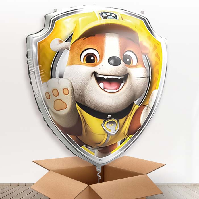 Rubble Paw Patrol Giant Helium Balloon in a Box | Giant Balloon | Party Save Smile
