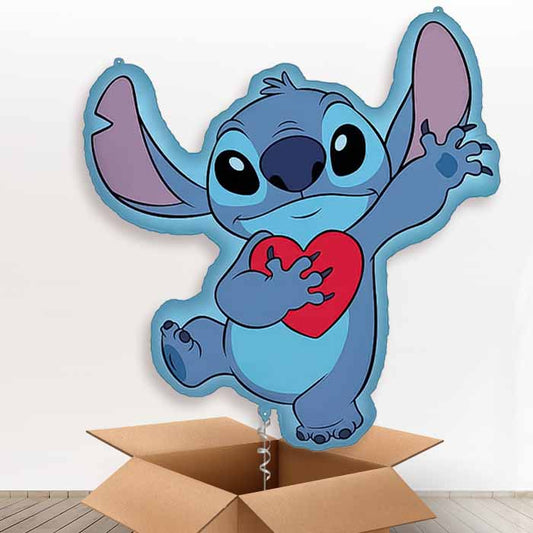 Stitch with Heart Giant Helium Balloon in a Box | Giant Balloon | Party Save Smile