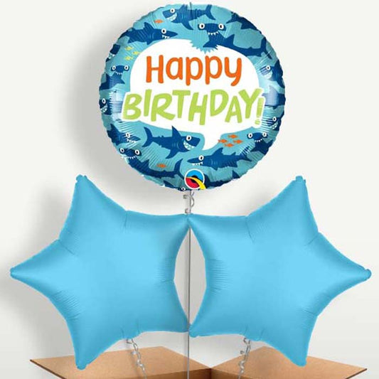 Shark Happy Birthday Helium Bunch of Balloons | Party Save Smile