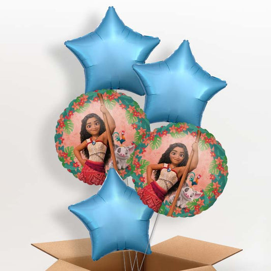 Moana Inflated Helium Balloon in a Box - 5 Balloon | Party Save Smile