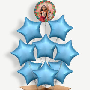 Moana 9 Balloon Bundle Inflated with Helium