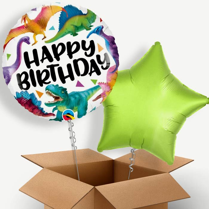 Dinosaur Birthday Helium Balloon Duo | Party Save Smile