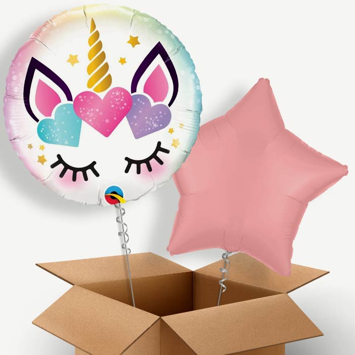 Eyelash Unicorn Helium Balloon Duo | Party Save Smile