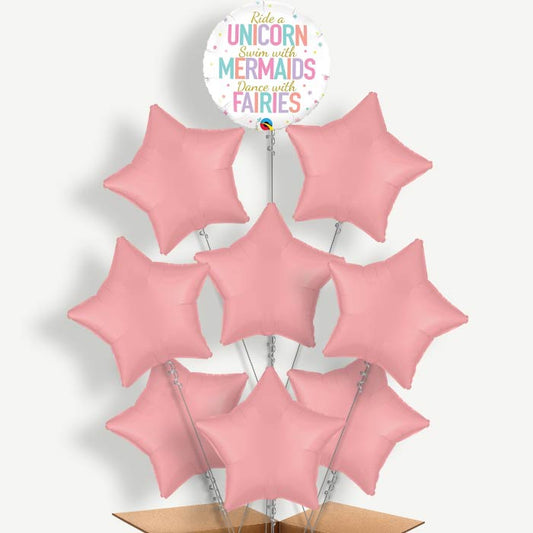 Unicorn Mermaid Fairies Helium Balloon Bundle | Party Save Smile