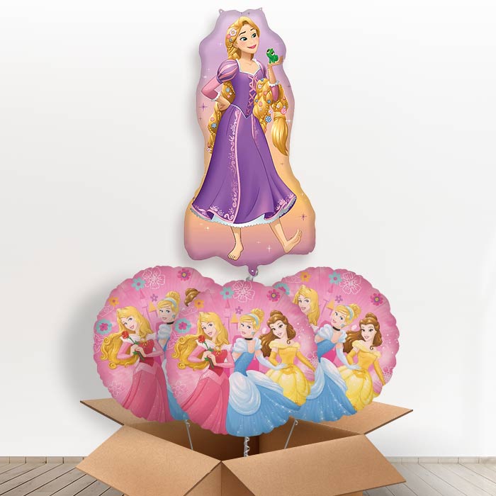 Rapunzel Giant Helium Balloon in a Box | Giant Balloon + 3 Themed Balloons | Party Save Smile