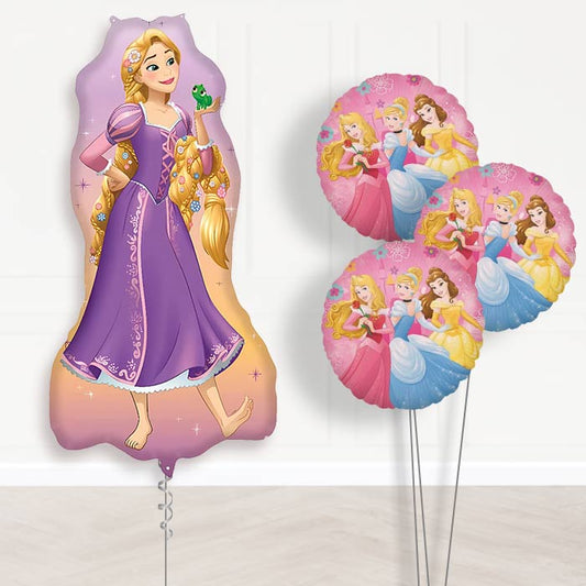 Rapunzel Giant Balloon Bouquet Delivery | Giant Balloon + 3 Themed Balloons | Party Save Smile