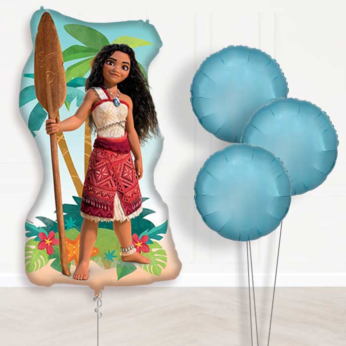 Moana Helium Balloon Bouquet Delivered - Plain Bouquet | Party Save Smile