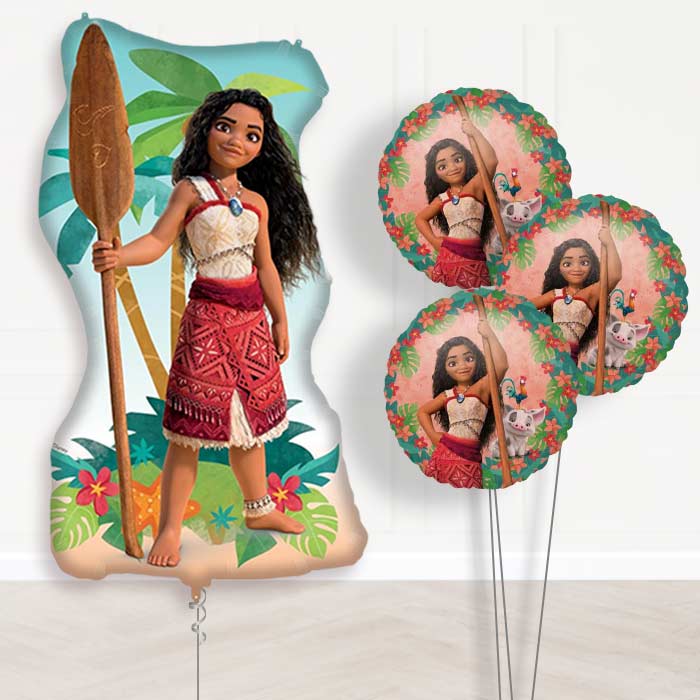Moana Helium Balloon Bouquet Delivered - Themed Bouquet | Party Save Smile