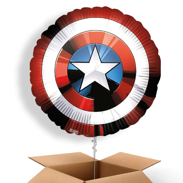 Captain America Shield Helium Balloon in a Box - 1 Balloon | Party Save Smile
