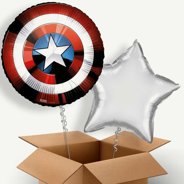 Captain America Shield Helium Balloon Duo | Party Save Smile