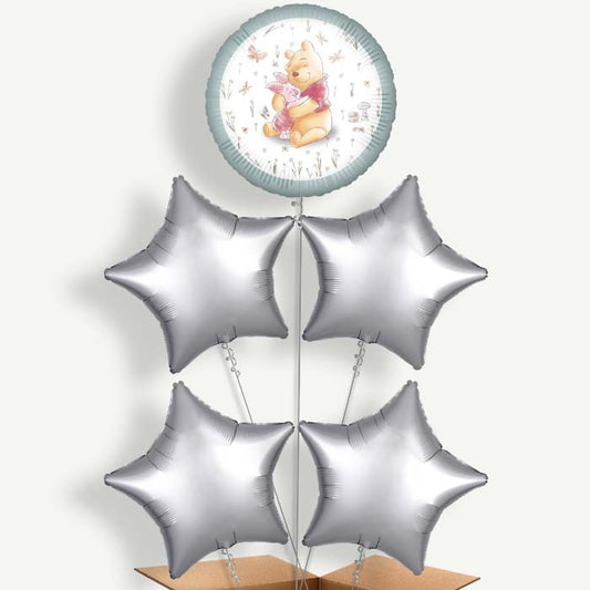 Winnie the Pooh Balloon Cluster Inflated with Helium | Party Save Smile