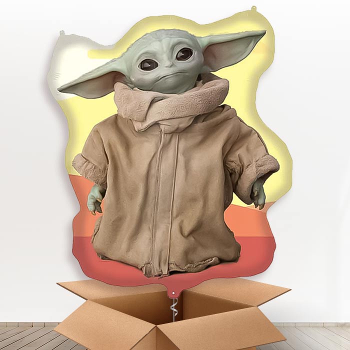 Mandalorian Yoda Giant Helium Balloon in a Box | Giant Balloon | Party Save Smile