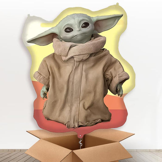 Mandalorian Yoda Giant Helium Balloon in a Box | Giant Balloon | Party Save Smile