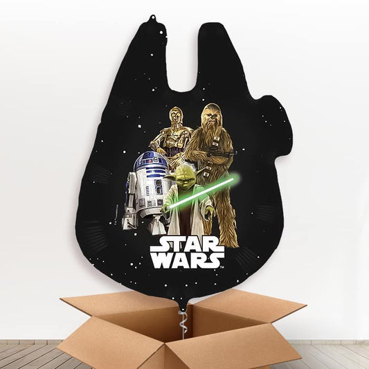Star Wars Millenium Falcon Giant Helium Balloon in a Box | Giant Balloon | Party Save Smile